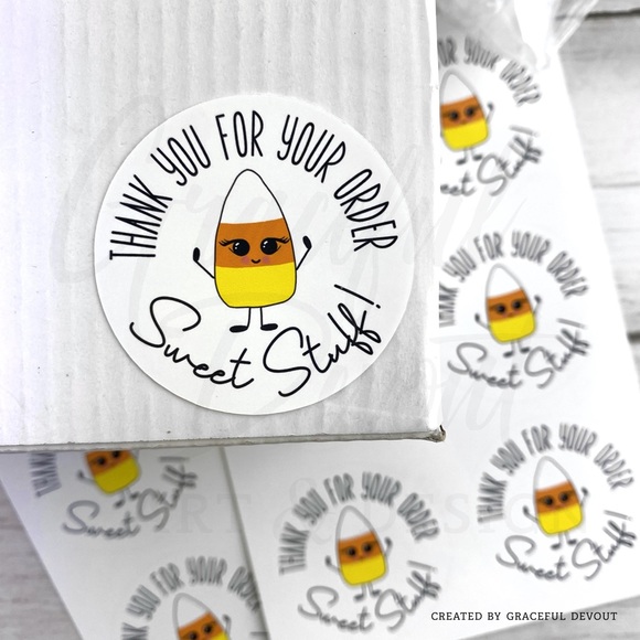 Thank You For Your Order! Sweet Stuff! - 2" (inches) (48ct.)  [GD22-48] - Picture 3 of 5